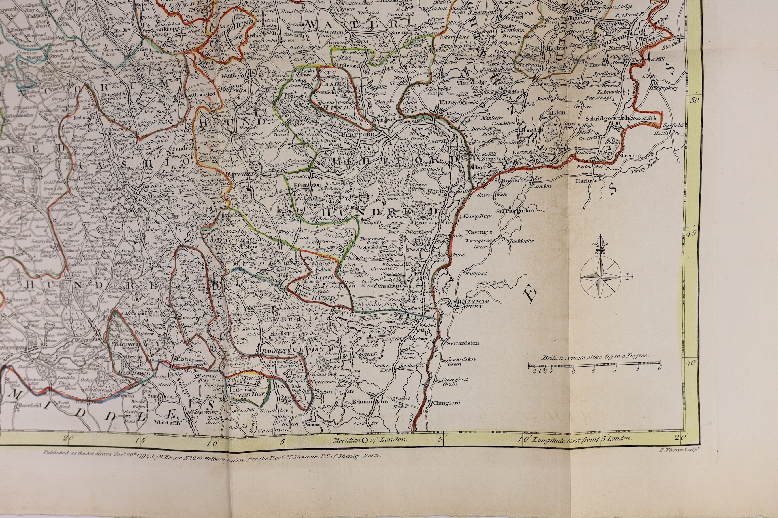 ST ALBANS: Newcome, Rev. Peter - The History of the Ancient and Royal Foundation called the Abbey of St Alban ... frontis. 2 folded plans and large folded and hand-coloured map